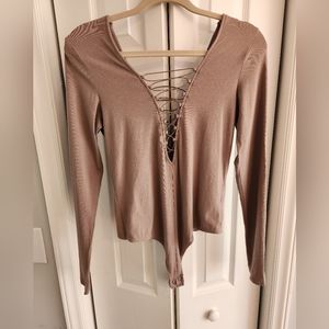 Nude Body Suit, Express, Size L